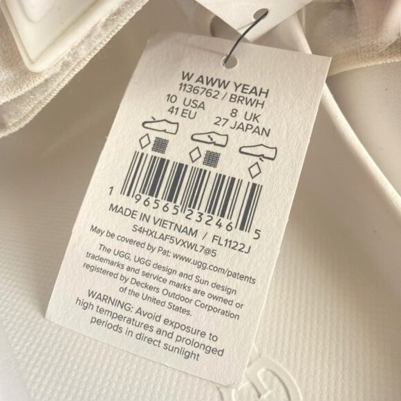 NWT UGG Aww Yeah Eva Platform Slide Sandals Bright White Size 8 - Picture 5 of 11